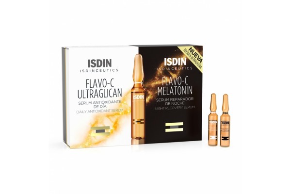 ISDINCEUTICS PACK ANTIOXIDANTE: FLAVO-C ULTRAGLICAN + FLAVO-C MELATONIN 10+10 AMPOLLAS