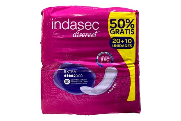 INDASEC DISCREET EXTRA 20 + 10U