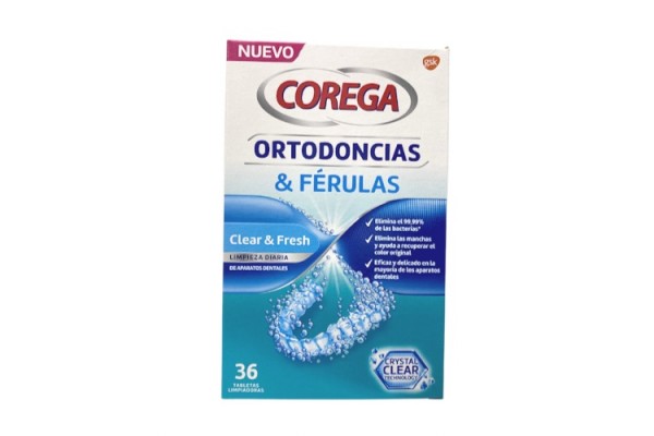 COREGA ORTODONCIAS & FÉRULAS 36 TABLETAS
