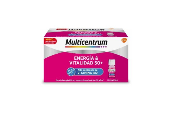 MULTICENTRUM ENERGÍA & VITALIDAD 50+ 15 FRASCOS