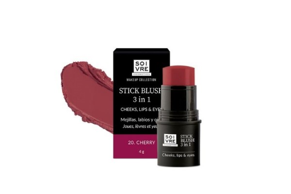 SOIVRE STICK BLUSH 3 EN 1 CHERRY 4G