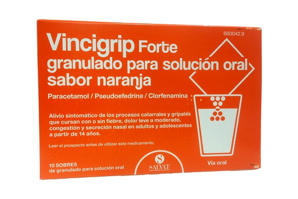 VINCIGRIP FORTE 10 SOBRES NARANJA